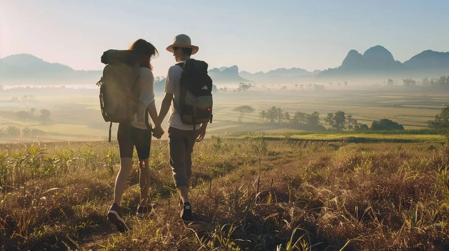 un couple voyage en thailande